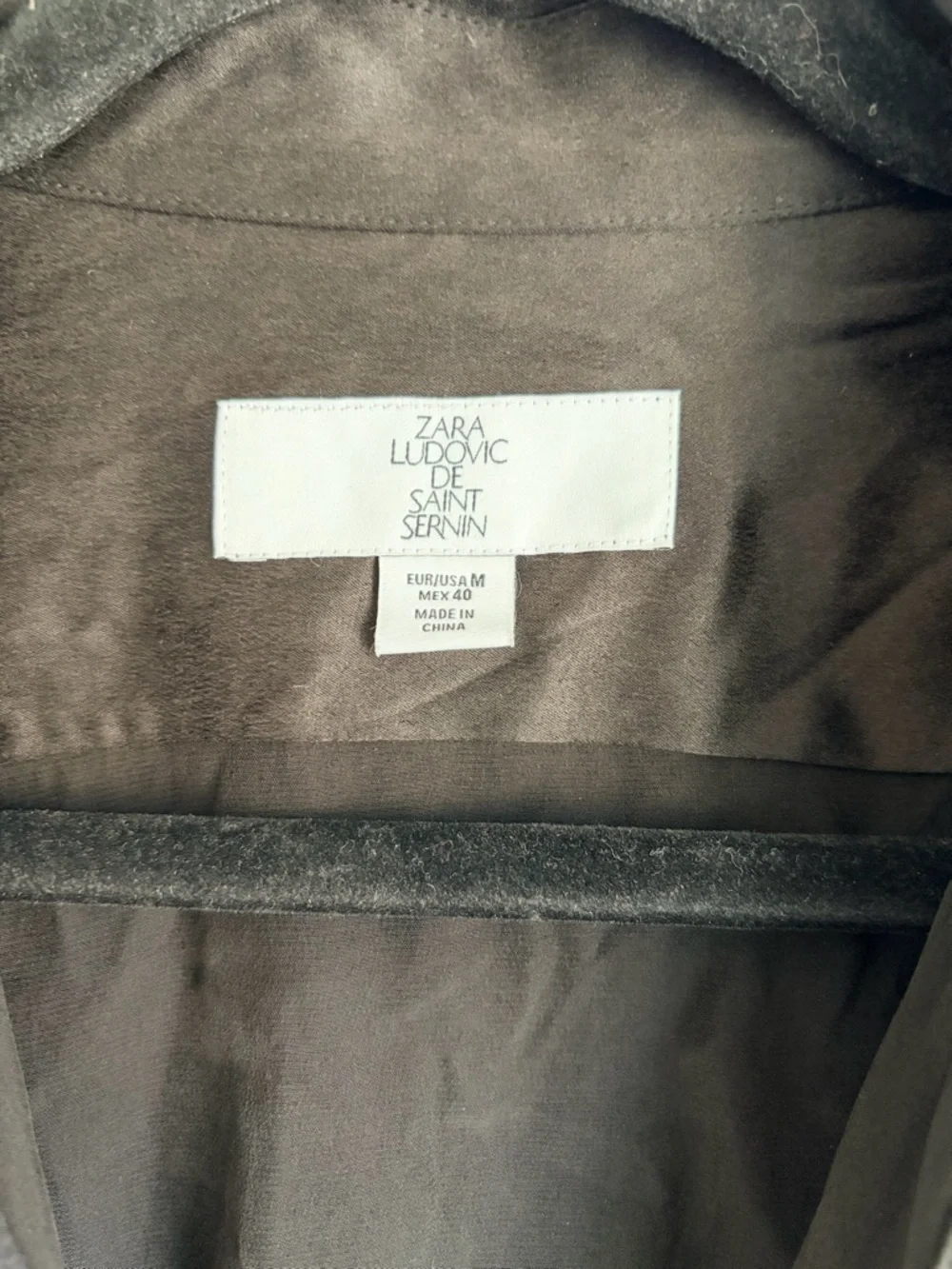 Zara Ludovic De Saint Sernin Black Silk Blend Shirt | M - Picture 3 of 7